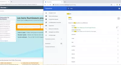 SAP เปลี่ยนภาษาของ SAP Interface หลังจากเข้าสู่ระบบ : ภาษาที่แสดง SAP Ariba เปลี่ยนจากอังกฤษเป็นฝรั่งเศสโดยเปลี่ยนการตั้งค่าของเบราว์เซอร์