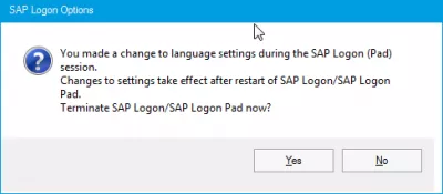 உள்நுழைந்த பின்னர் SAP இடைமுகத்தின் SAP மாற்று மொழி : மொழி மாற்றம் விண்ணப்பிக்க SAP மீண்டும்