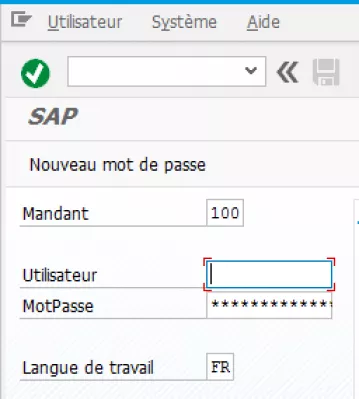 SAP Cambia El Idioma De La Interfaz SAP Después De Iniciar Sesión : Pantalla de inicio de sesión de SAP en el idioma elegido