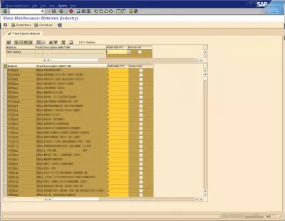 Cambiamento di massa SAP Master materiale : Fig 6: Aggiornamento materiale SAP Master materiale