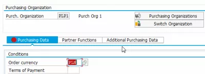 SAP Purchase Info Record Supplier not created by purchasing organization : Purchase details entry