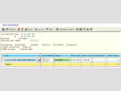 Pianificazione batch SAP LSMW : Fig 11: panoramica sulla gestione dei lotti SAP