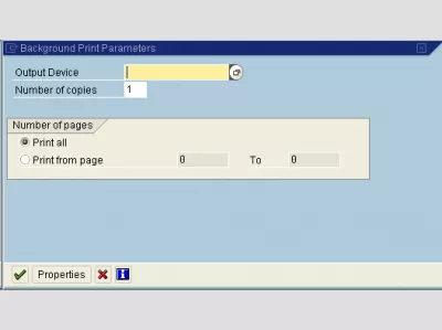 SAP LSMW batch scheduling : Fig 6 : Select printer