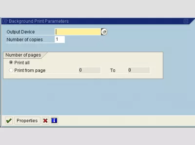 SAP LSMW satsvis schemaläggning : Fig 6: Välj skrivare