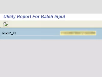 SAP LSMW batch scheduling : Fig 9 : Utility Report for Batch Input