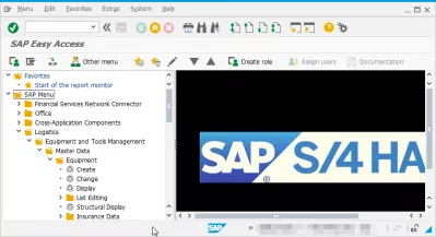 Afficher les noms techniques dans SAP : Menu SAP Easy Access sans les codes de transaction affichés