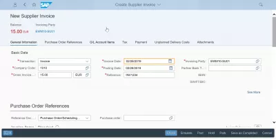 Solving the issue balance not zero while creating supplier invoice in SAP : Supplier invoice creation with wrong balance