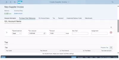 Solving the issue balance not zero while creating supplier invoice in SAP : Supplier invoice with balance checked and validated