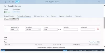 Memecahkan saldo masalah bukan nol saat membuat faktur pemasok di SAP : Faktur pemasok dengan saldo diperiksa dan divalidasi