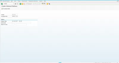 Le calendrier d'usine de résolution des problèmes dans SAP n'existe pas : Création de livraison entrante