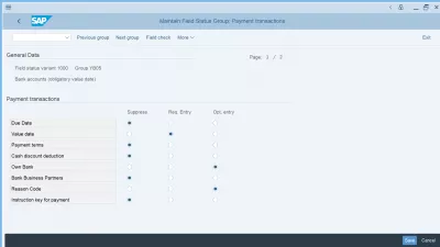 Resoldre el valor del camp d'error La data és un camp obligatori per al compte G / L : Opció de camp de data de valor per canviar-la del valor requerit