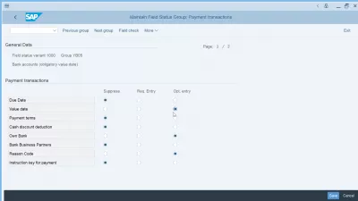 Zgjidhja e vlerës së vlerës së fushës së gabimit është një fushë e kërkuar për llogarinë G / L : Data e vlerës së fushës u ndryshua në hyrjen opsionale