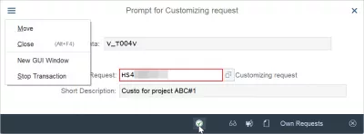 Solve the error field value date is a required field for G/L account : Entering customizing request