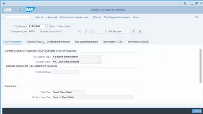 Solve the error field value date is a required field for G/L account : Entering general ledger number and company code to open general ledger details