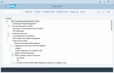 SAPエラーの解決方法会社コードが存在しないか、または完全に更新されていません。 : S4 HANA：SPROでグローバルパラメーターを入力します