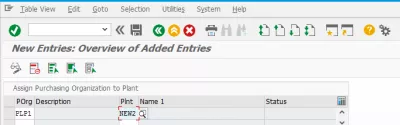 How to solve SAP Purchasing organization not responsible for plant : Entry of a new purchasing organization to plant assignment 