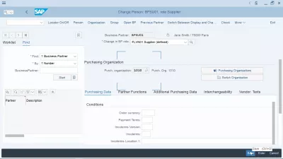 Le fournisseur n'a pas été créé pour l'organisation d'achats : S4 HANA: Enregistrer le partenaire