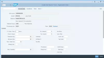 Supplier has not been created for purchasing organization : S4 HANA: Create info record purchasing organization data