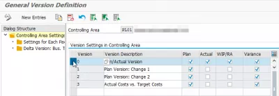 SAP versiooni 0 ei ole eelarveaastaks defineeritud : Piirkonna versiooni valimise kontrollimine