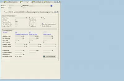 * SAP* Material Master Comptabilitat 1: racionalitzar la gestió financera dels materials : * SAP* Material Master Comptabilitat 1 Vista a* SAP* GUI 640