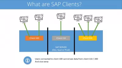 Overview of SAP ECC 6.0 with ABAP Access on the Internet for Little Money : What are SAP clients? Users connected to a client cannot see data from another client