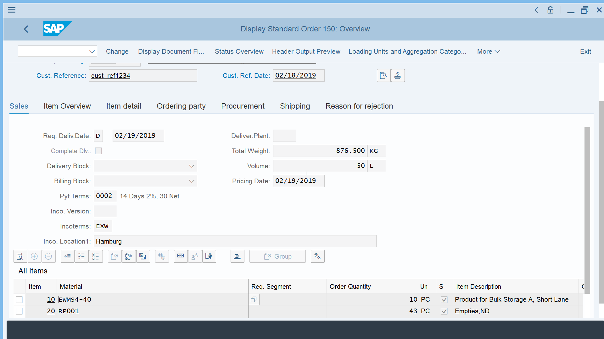 sap purchase order account assignment sales order